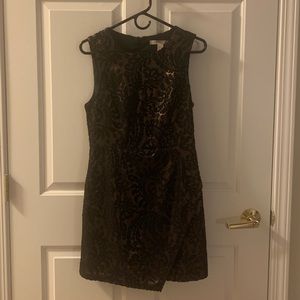 Black & Gold Lace Dress